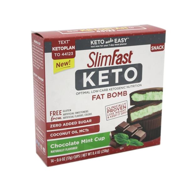 Slimfast Keto Fat Bomb Chocolate Mint Cup 14-0.6 Oz Cups | Hy-Vee ...