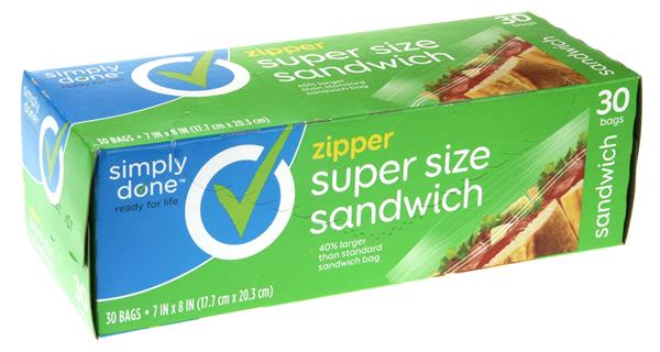 Simply Done Zipper Super Size Sandwich Bags Hy Vee Aisles Online Simply Done Zipper Super Size Sandwich Bags