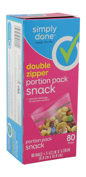 Simply Done Double Zipper Portion Pack Snack Bags Hy Vee