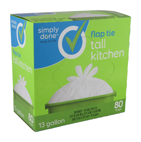 clear recycling tall kitchen bags flap tie