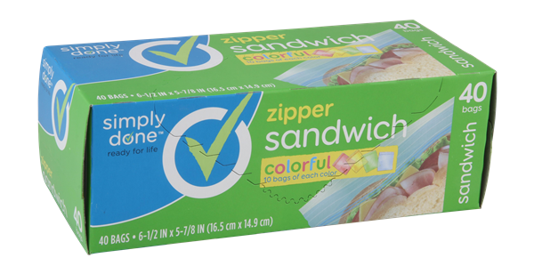Simply Done Zipper Colorful Sandwich Bags Hy Vee Aisles Simply Done Zipper Colorful Sandwich Bags Hy Vee Aisles