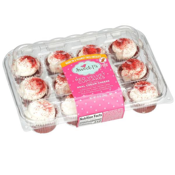 Sweet P's Red Velvet Cupcakes Filled with Real Cream Cheese 12Ct HyVee Aisles Online Grocery