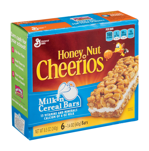 General Mills Honey Nut Cheerios Milk 'n Cereal Bars | Hy ...
