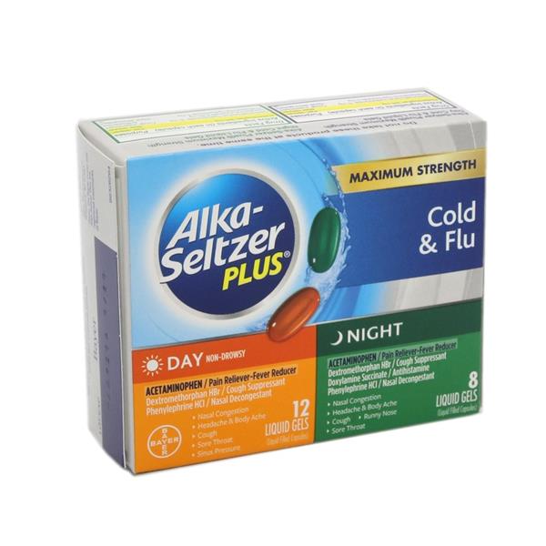 Alka-Seltzer Plus Day/Night Cold & Flu Formula | Hy-Vee Aisles Online ...