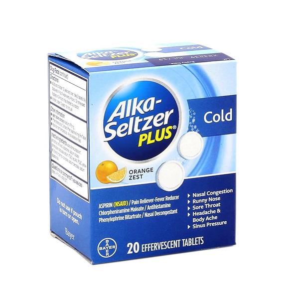 Alka-Seltzer Plus Cold Orange Zest Effervescent Tablets | Hy-Vee Aisles ...