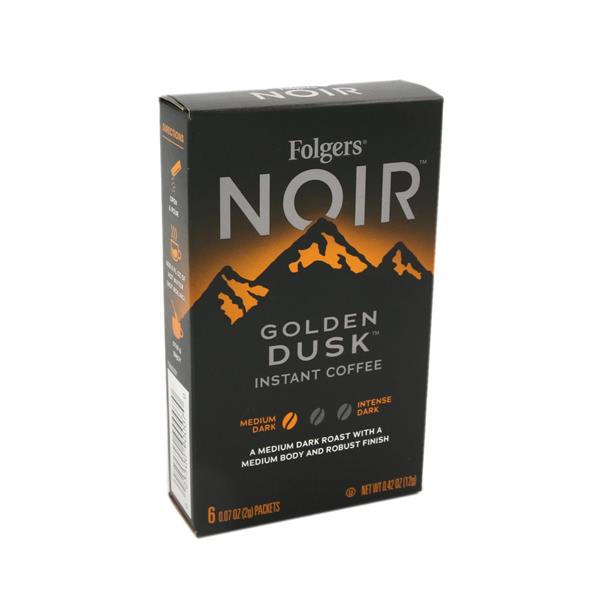 Folgers Noir Golden Dusk Instant Coffee 6-0.07 oz Packets | Hy-Vee ...