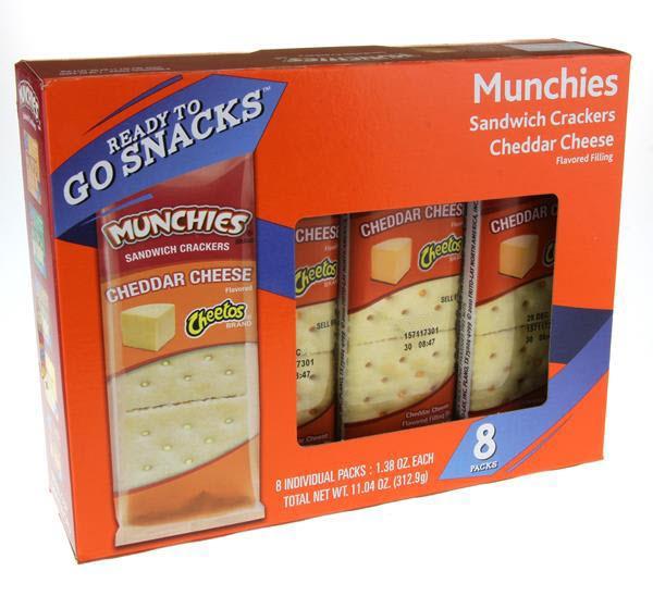 Munchies Ready To Go Snacks Cheddar Cheese Sandwich Crackers, 81.38 oz