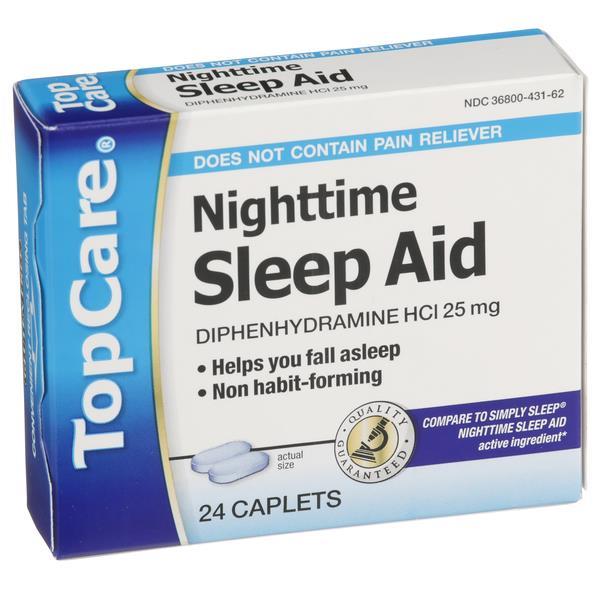 TopCare Nighttime Sleep Aid Mini Caplets HyVee Aisles Online Grocery