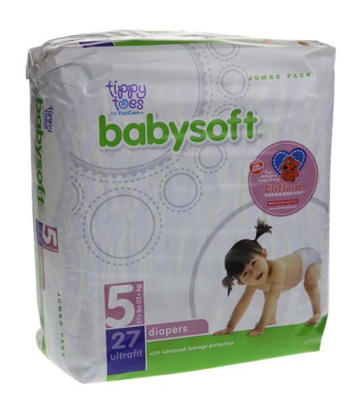 Tippy Toes Baby Soft Jumbo Pack Size 5 27+ lbs Diapers HyVee Aisles