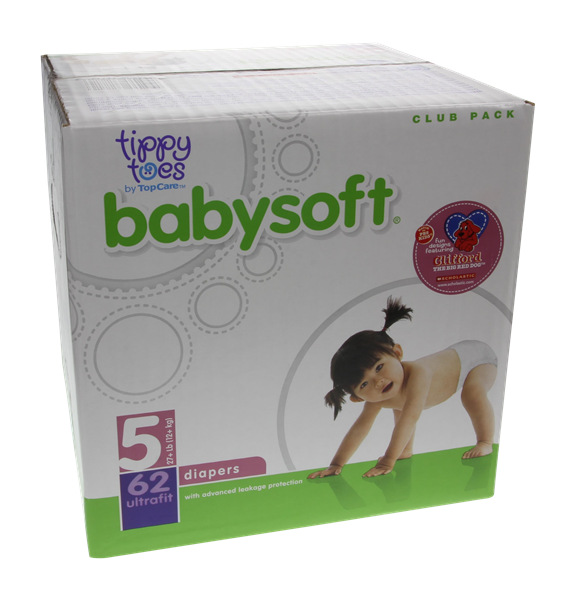 Tippy Toes Babysoft Diapers Size 5 27+ lbs HyVee Aisles Online