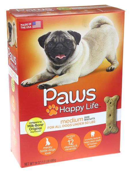 Paws Happy Life Medium Dog Biscuits 