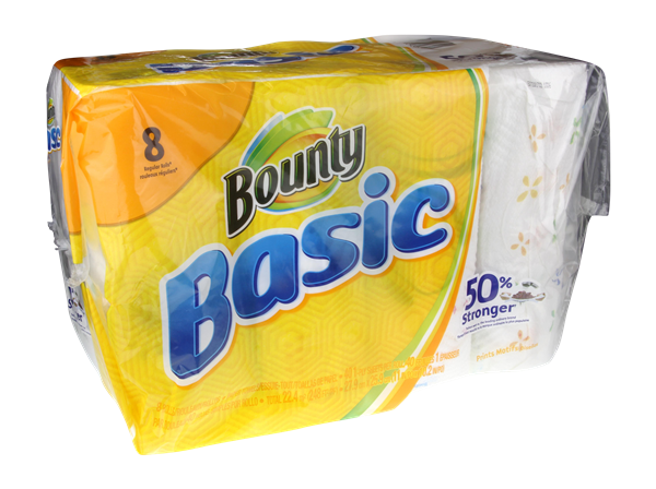 Bounty Basic Paper Towel Prints Regular Roll 