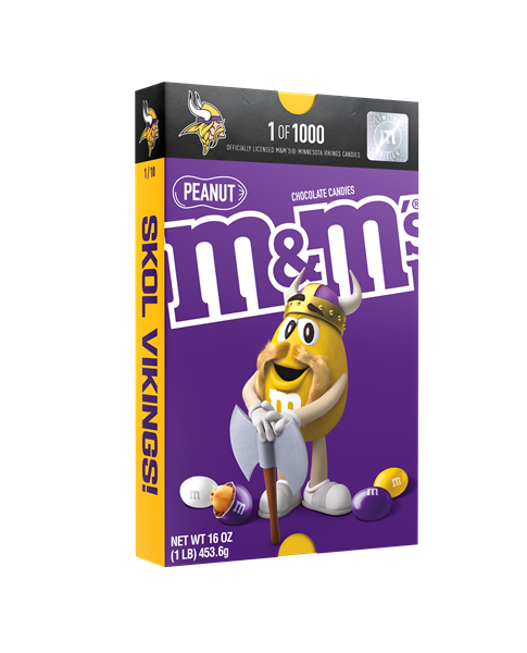 M&M'S Peanut Chocolate Candies, Officially Licensed Minnesota Vikings Box