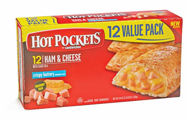 Hot Pockets Frozen Sandwiches Ham And Cheese 12Pk | Hy-Vee Aisles ...