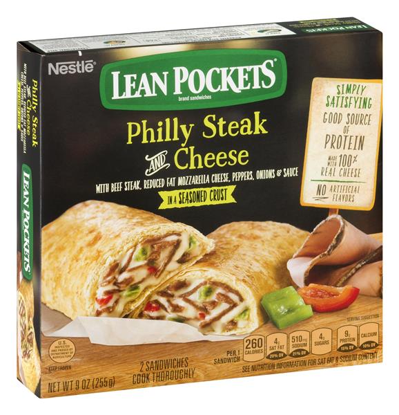 Lean Pockets Frozen Sandwiches Philly Steak amp Cheese 2Pk Hy Vee 