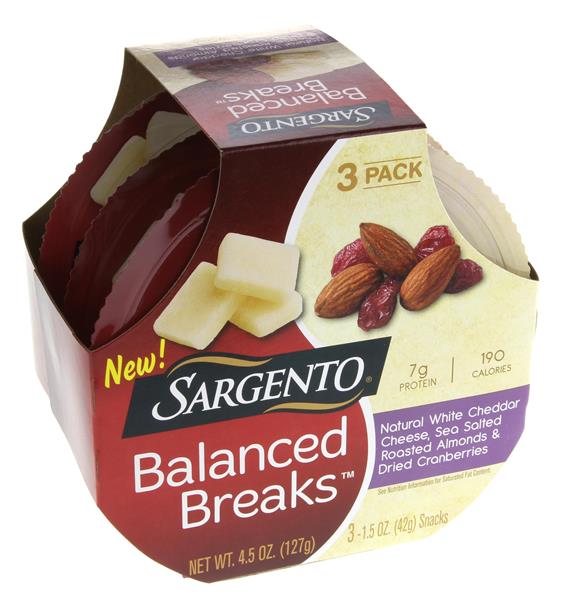 Sargento Balanced Breaks White Cheddar Cheese, Sea Salted Roasted ...