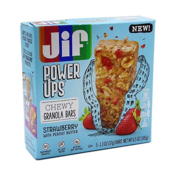Jif Power Ups Strawberry Peanut Butter Chewy Granola Bars 51.3 oz Bars HyVee Aisles Online