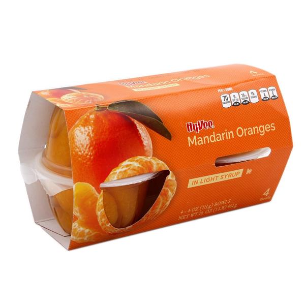 HyVee Mandarin Orange Fruit Cup 4 pack HyVee Aisles Online Grocery