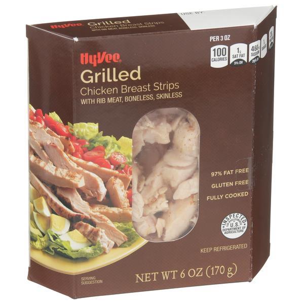 HyVee Fully Cooked Grilled Chicken Breast Strips HyVee Aisles