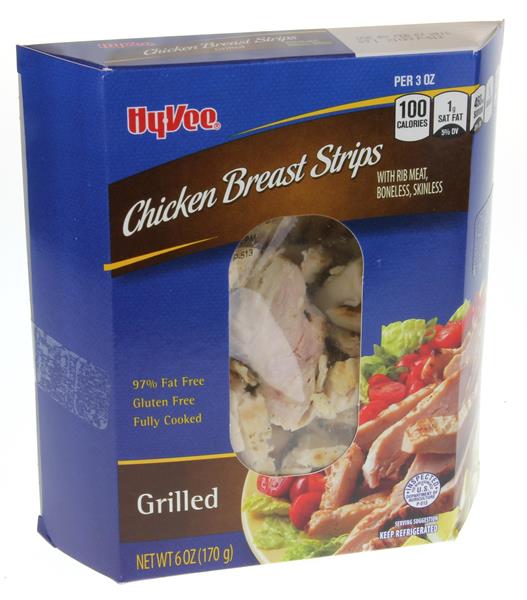 HyVee Fully Cooked Grilled Chicken Breast Strips HyVee Aisles