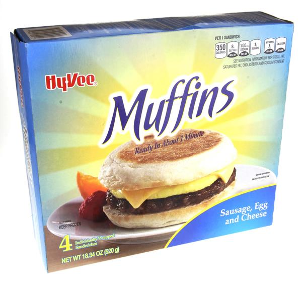 HyVee Sausage, Egg and Cheese Muffins 4Ct HyVee Aisles Online