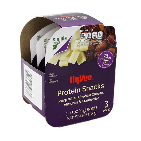 HyVee Cheddar Cranberry Almond Protein Snack 3 1.5 oz Snacks Hy