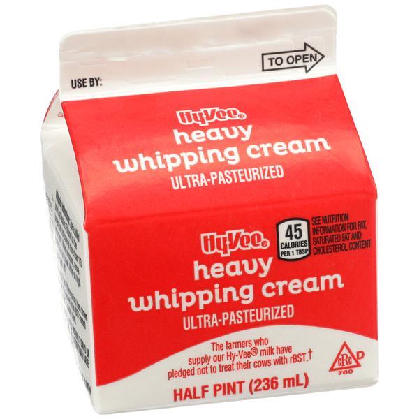 Hy vee heavy whipping cream
