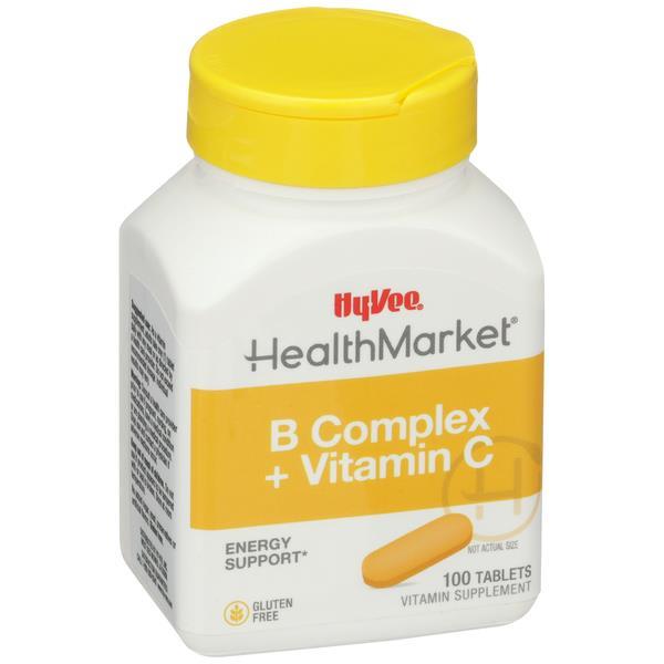 Hy-Vee HealthMarket Natural B Complex With C Dietary Supplement Caplets ...