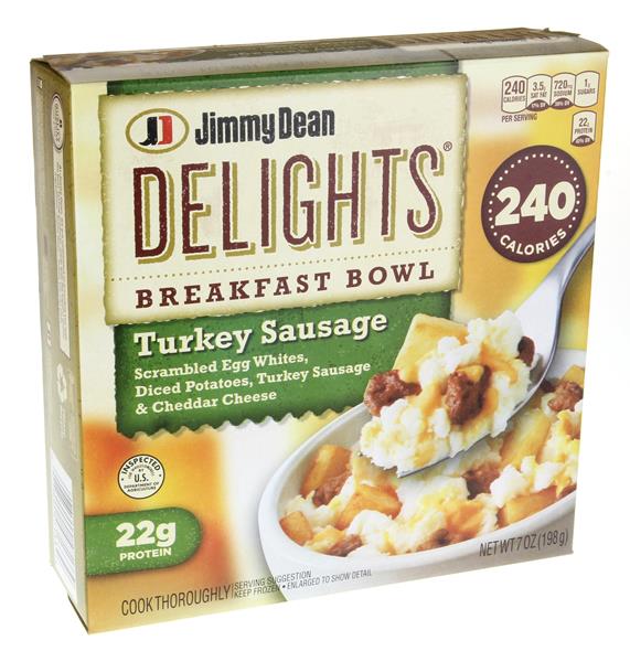 Jimmy Dean Delights Turkey Sausage Breakfast Bowl With Egg Whites Potatoes Turkey Sausage 2317