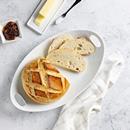 BIA White Handled Oval Platter