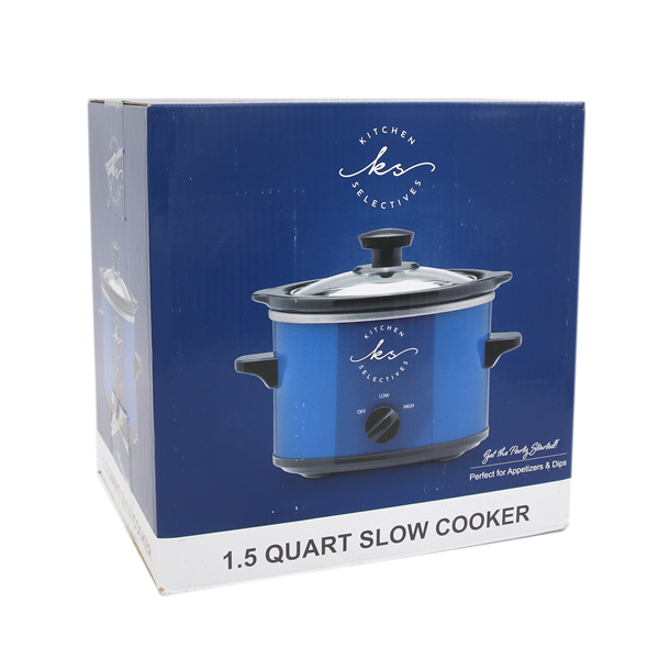 Kitchen Selectives Slow Cooker, 1.5-Quart, Green 