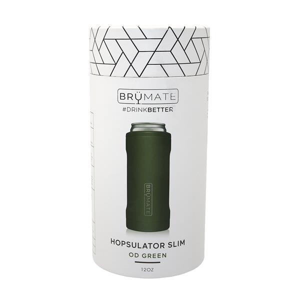 BruMate Hopsulator Insulated Bottle Holder for Standard 12oz Glass Bottles,  OD Green