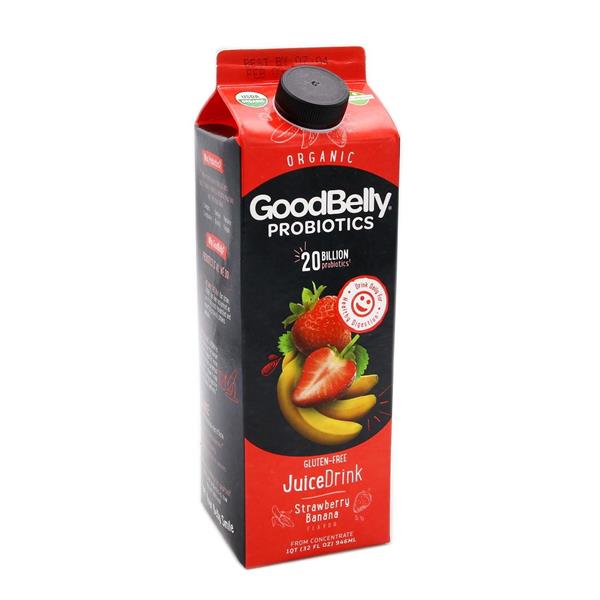 GoodBelly Organic Probiotics Strawberry Banana Gluten-Free Juice Drink