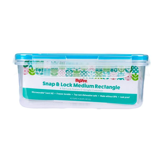 Rectangular Snap Case HyVee 4.2 Cup Medium Rectangle Snap & Lock Container | Hy-Vee Aisles ...
