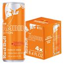 Red Bull Energy Drink, Amber Edition Strawberry Apricot 4Pk