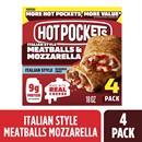 Hot Pockets Meatballs and Mozzarella, Italian Style Seasoned Crust, 4Ct