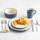 Hy-Vee Seasons Oxford Dinnerware in Echo Blue, Set of 16