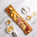 Hy-Vee Seasons 30.5 In. Gold-Handled Acacia Serving Board
