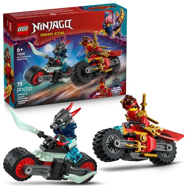 LEGO NINJAGO Kai's Motorcycle Speed Race Kids Toy 71838, 79 Pieces