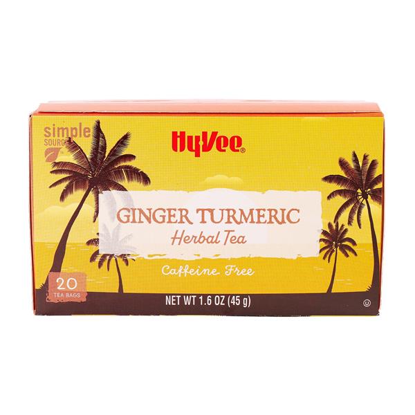 Hy-Vee Herbal Tea, Ginger Turmeric 20 Bags | Hy-Vee Aisles Online