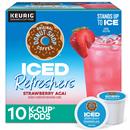 The Original Donut Shop Iced Refreshers, Strawberry Acaí, Keurig Single Serve K-Cup Pods 10ct