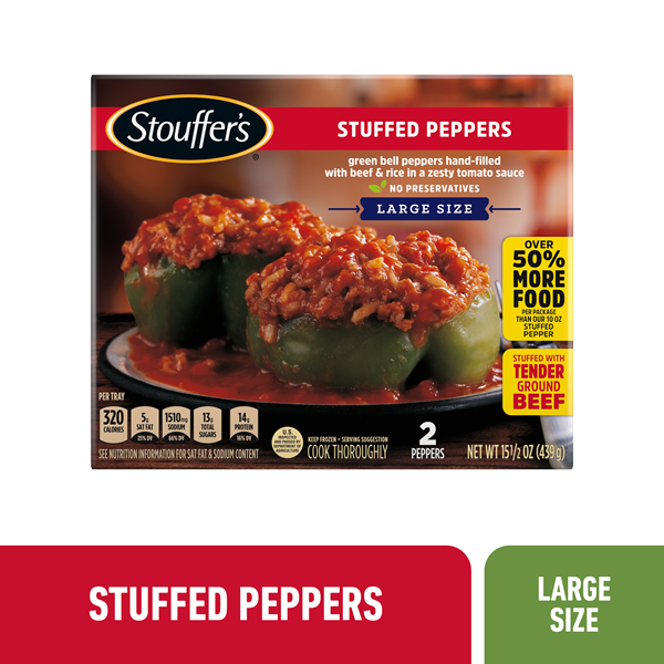 Stouffer's Stuffed Peppers Large Size Frozen Meal | Hy-Vee Aisles
