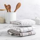 Hy-Vee Seasons Tea Towels in White and Fieldstone Gray, Set of 3