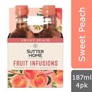 Sutter Home Fruit Infusions Sweet Peach White Wine, 4Pk