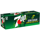 7UP Zero Sugar Lemon Lime Soda, 12 fl oz cans, 12 pack