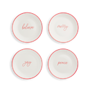 Hy-Vee Seasons Red Bow Dessert Plates, Set of 4