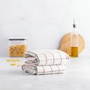 Hy-Vee Seasons Vintage Wash Tea Towels in White and Amber Orange, Set of 2