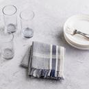 Hy-Vee Seasons Waffle Tea Towel in White and Echo Blue