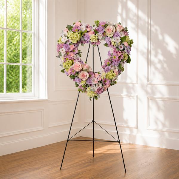 Enchanted Tribute - Open Heart Flower Wreath | Hy-Vee Aisles