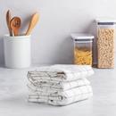 Hy-Vee Seasons Vintage Wash Tea Towels in White and Dusk Green, Set of 2
